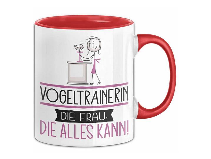 Trendation Tasse Vogeltrainerin Geschenk Tasse Becher Die Frau Die Allen Kann Geschen