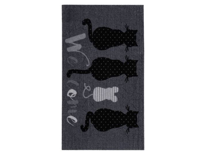 Fussmatte KAYOOM Cosy Entry 425 , grau (schwarz), B:45cm H:6mm L:75cm, Polyamid, Teppiche, Fussmatte, Türmatte, Schmutzfang, Katzen, Eingang
