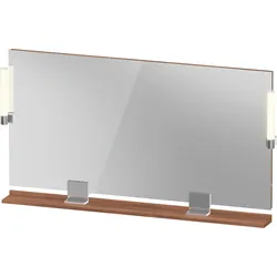 Duravit Sivida Spiegel, chrom, 1330x36x650mm, Aufsatzleuchte, Sensorschalter, Netzanschluss, SV7425010790000, Farbe: Nussbaum matt