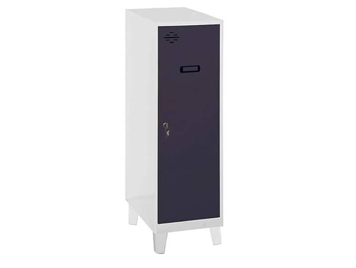 Simon Rack Simonlocker Kleiner Spind 1015 x 300 x 500 mm Inklusive Füße, Korrosionsschutzfarbe, Lüftungsschlitz und Etikettierer, Grau/Anthrazit