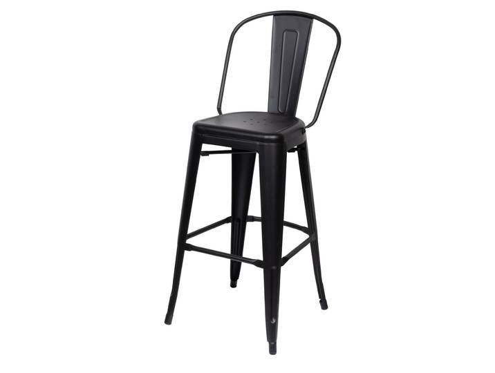 Meet Paperflow Tabouret haut d'extérieur Urban en acier - Noir - Lot de 2