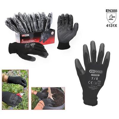 Ks Tools Mikro-Feinstrickhandschuhe-schwarz, 7, 12 Paar [Hersteller-Nr. 310.0490]