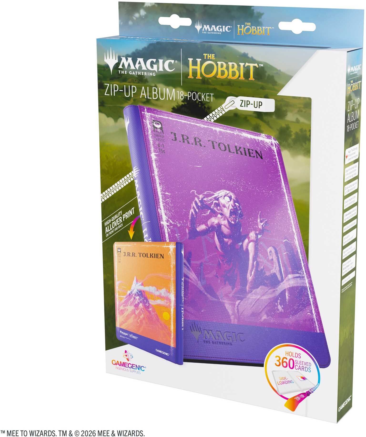 Gamegenic Magic: The Gathering The Hobbit Gollum Zip-Up Album 18-Pocket, Officially Licensed, 360 Card Capacity