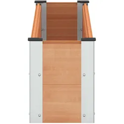 vidaXL, Hochbeet, Hochbeet Braun 150 x 30 x 36 cm WPC und Aluminium
