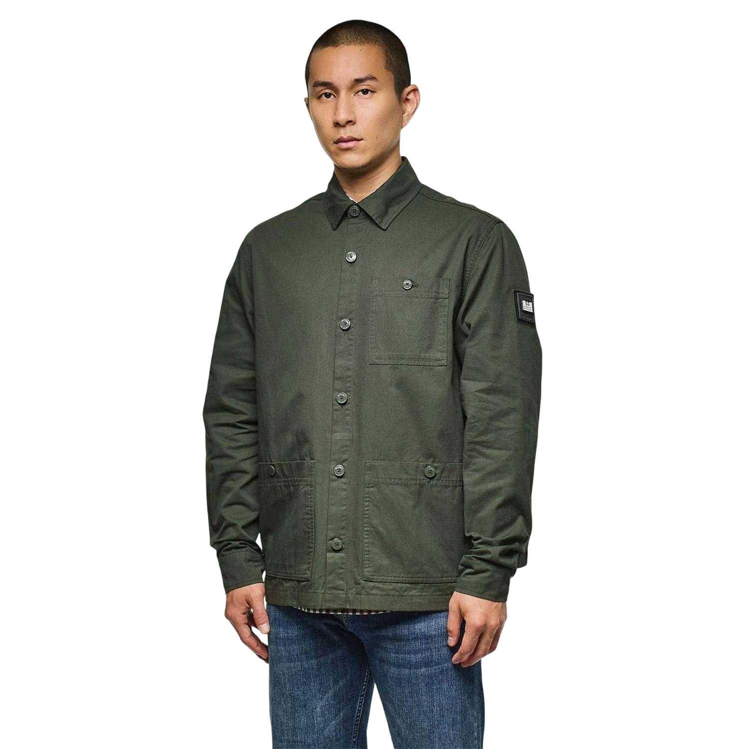 Weekend Offender Heren Hynde Baker Katoenen Overhemd (Groen)