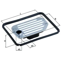 Hydraulikfilter Automatikgetriebe MAHLE HX 85D für Audi 100 C4 Avant