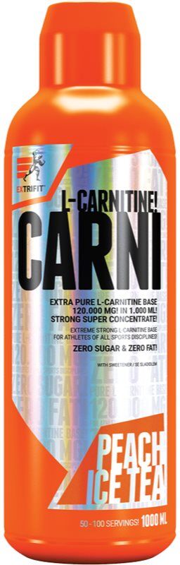 Extrifit Carni L-Carnitine 120 000 mg Nahrungsergänzungsmittel für Sportler Geschmack Peach Ice Tea 1000 ml