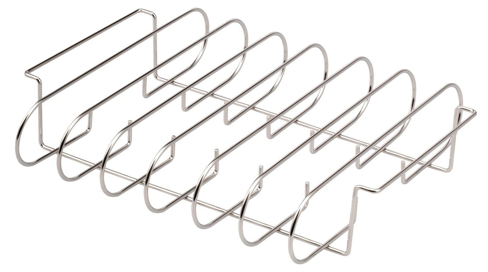 eluno Spareribhouder voor 6 spareribs, roestvrij staal, geschikt voor rookoven, grill en oven
