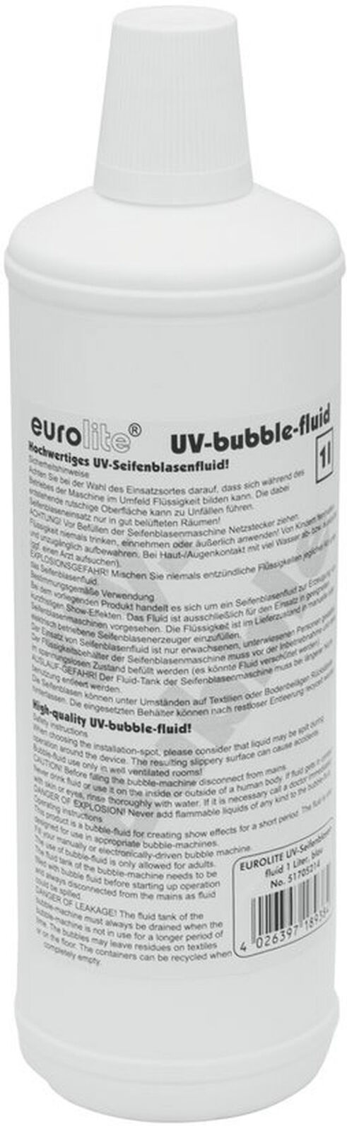 EuroLite Uv-Seifenblasenfluid 1l Blau