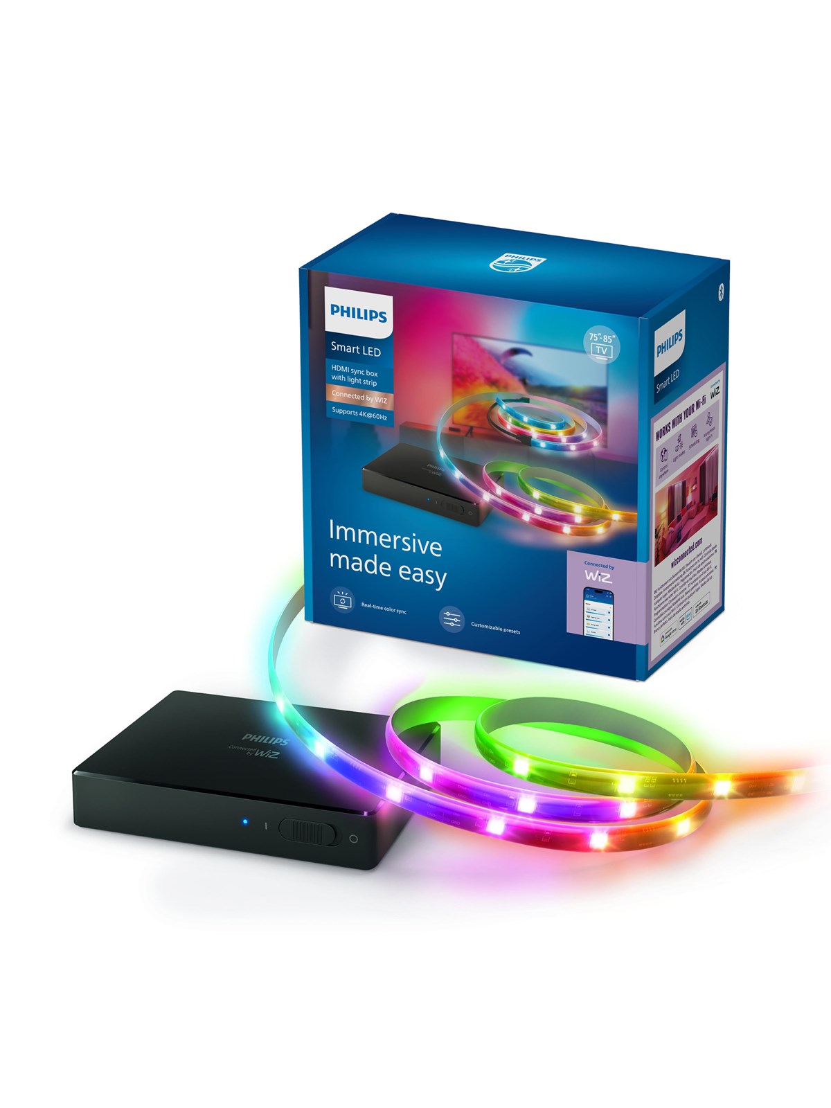 Philips Smart Lighting Sync Box 2.0 mit TV Lightstrip 75"-85"