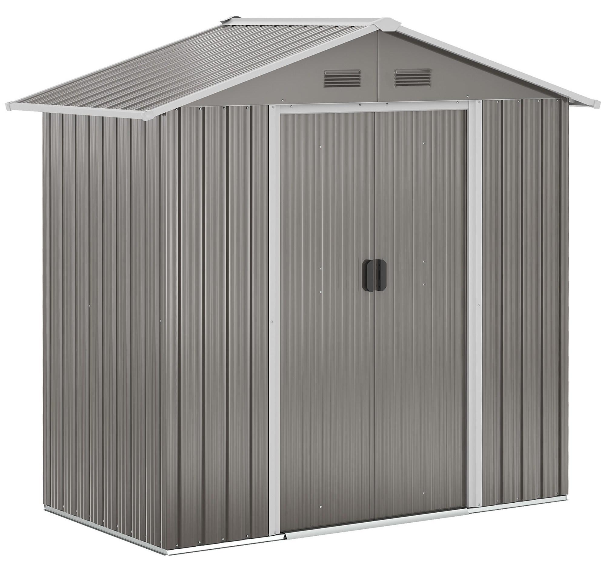 Gartenhaus - Gartenlager - Gartenschuppen - Aufbewahrungsbox - Gartenkasten - Hellgrün - Schiebetüren - Verzinkter Stahl