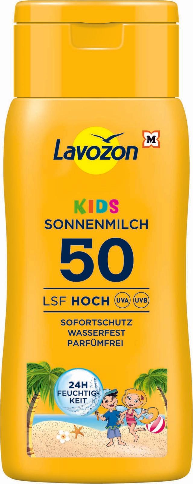 Lavozon LSF 50 Hoch Kids Sonnenmilch 200 ml 2852823
