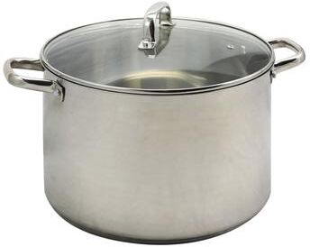 Oster Adenmore 16 Quart Stainless Steel Stock Pot With Tempered Glass Lid