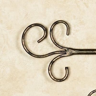 Touch of Class Galla Horizontal Plate Rack, Two Plate, Antique Bronze