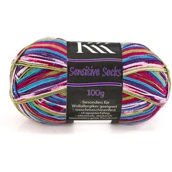 KKK Sockenwolle Sensitive Socks Color "Stripes" – für Wollallergiker