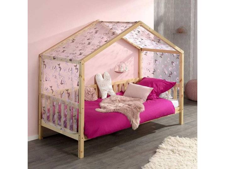 Pack - Lit Enfant Cabane & Matelas  Dallas III  90x200cm Naturel