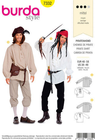 burda Schnitt 7332 "Piratenhemd"