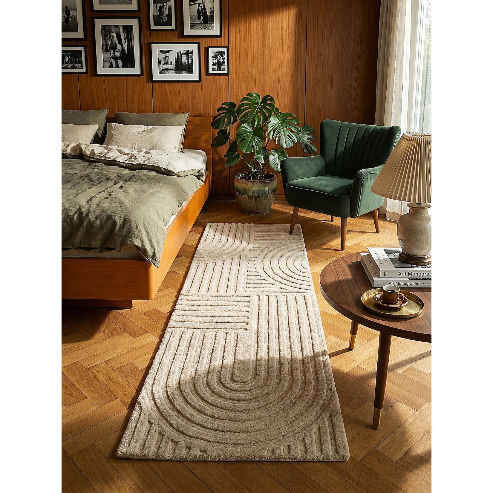 Läufer geometrisch Natur 60 x 230 cm - LEVEN Kadima Design