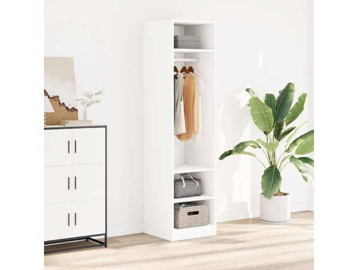 Armoire de rangement Blanc - Garde-robe - Blanc 50x50x200 cm Bois d'ingénierie A15726