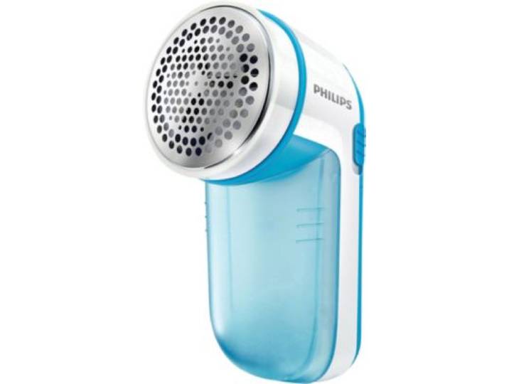 Philips - Rasoir Anti-Bouloches Gc026/00 Rase Bouloche À 3 Lames, 2 Piles Aa, Bleu/Blanc