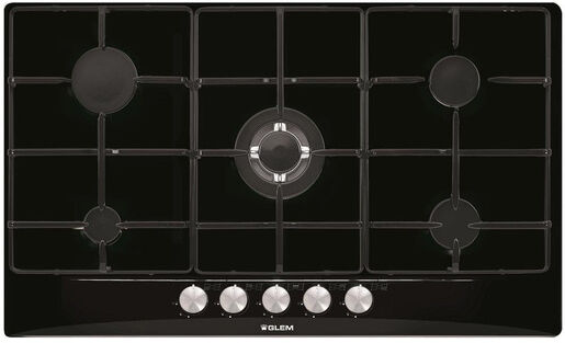 Glem Gas GT955 Nero Da incasso 90 cm 5 Fornello(i)