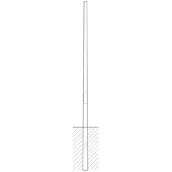 Siteco 5NY231640KM00 Mast konisch rund verzinkt 4,0m Zopfmaß: 60mm (Aufsatz)mm