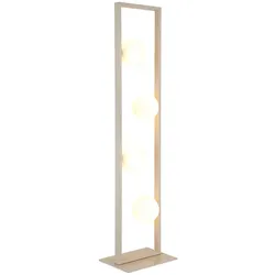 Stehlampe Standleuchte Bürolampe Metall sandfarben matt Glaskugeln H 110 cm