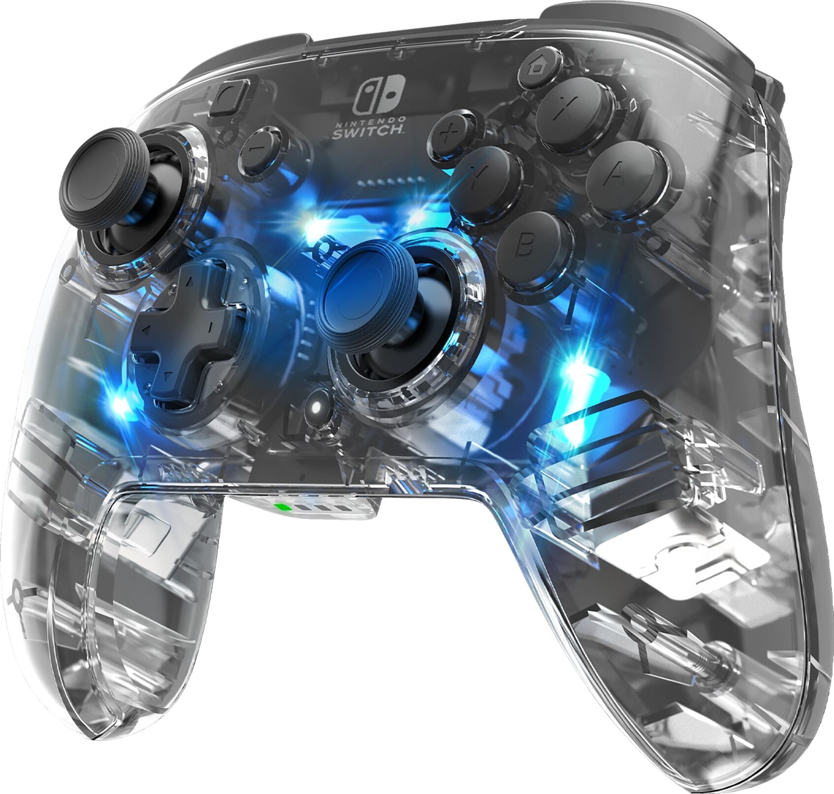 Gamepad "Afterglow", transparent (transpare), B:16,7cm H:15,5cm T:7,3cm, PDP - PERFORMANCE DESIGNED PRODUCTS, Spielecontroller, Gamepad