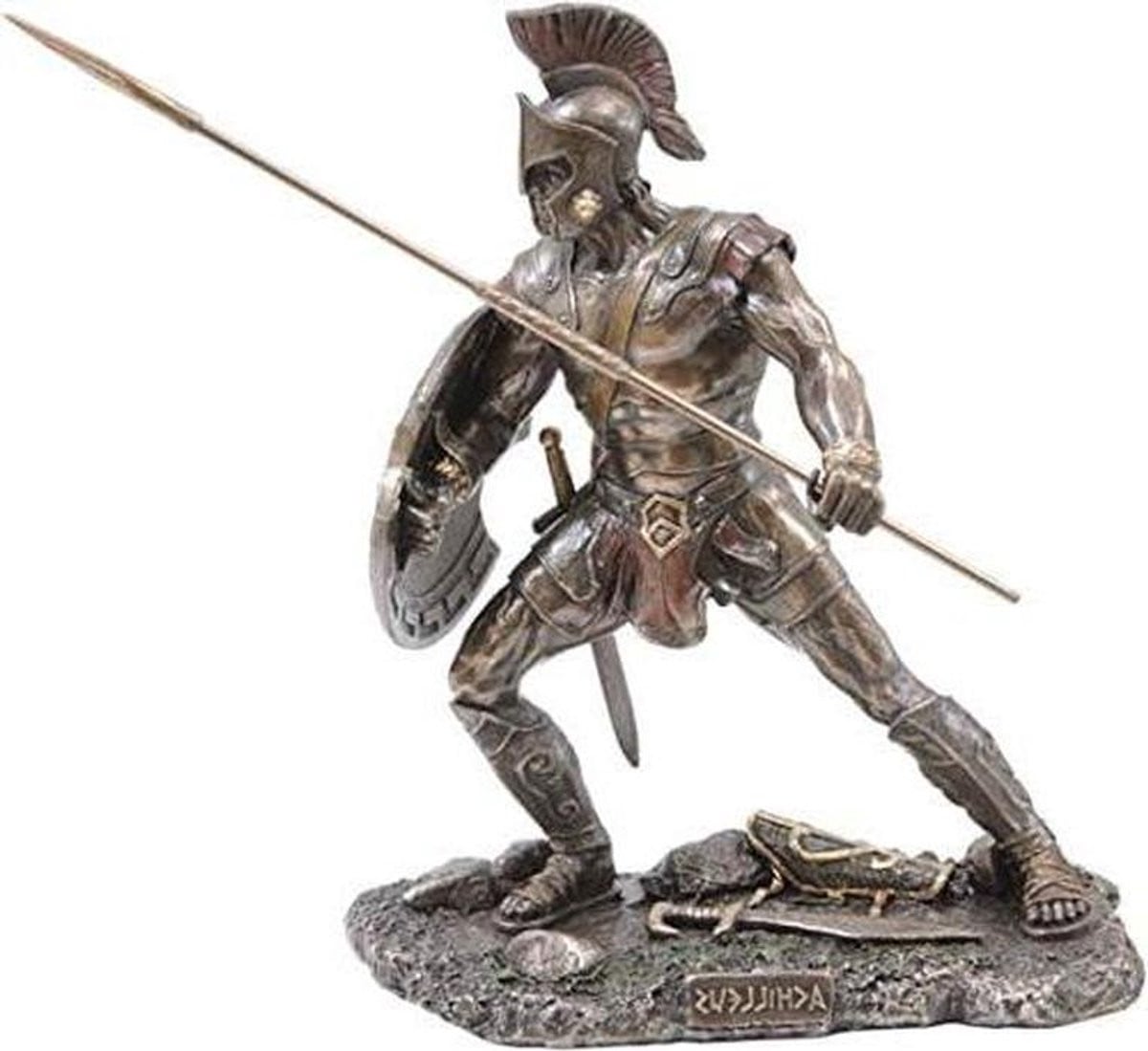 Heldenbeeld Mythologische figuur Interieur decoratie Bronskleurig Hoogte: 125 cm