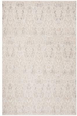 SAFAVIEH Couture Hand-Knotted Centennial Contemporary Ivory / Silver Rayon & Wool Rug