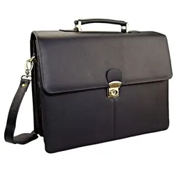 Monolith Aktentasche »3193«, Leder schwarz, 40.3x30.8x6.9 cm