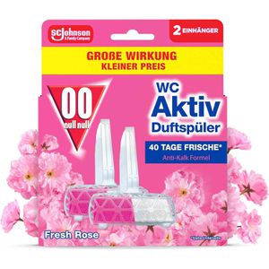 00 WC-Duftspüler Aktiv, Fresh Rose, Einhänger mit Stein, 2 Stück
