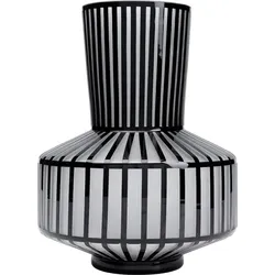 KARE DESIGN Vase Roulette 31 cm Glas Schwarz, Weiß Schwarz /