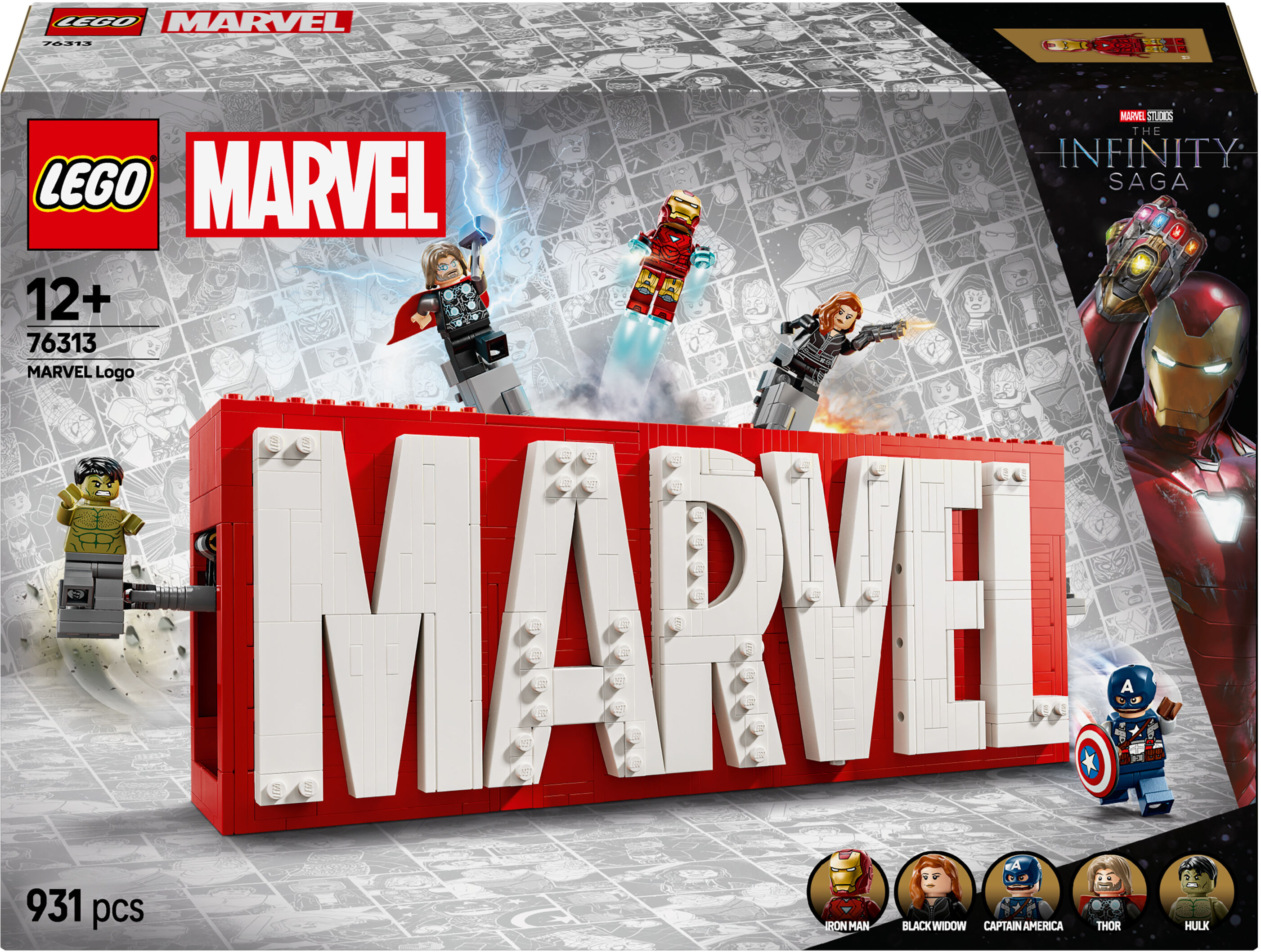 Lego MARVEL SUPER HEROES 76313 MARVEL Logo & Minifigures