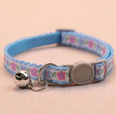 Inspired Living Floral Lace Bell Cat Collar Adjustable Embroidered Pet Collar For Stylish Cats 6