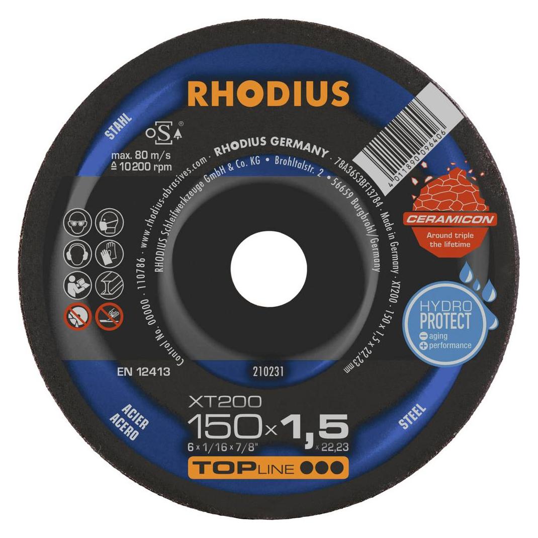 Rhodius TOPline XT200 EXTENDED Extradünne Trennscheibe 150 x 1,5 x 22,23 mm (77988715)