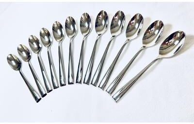 Red Vanilla Angle Soup Spoons Set / 12