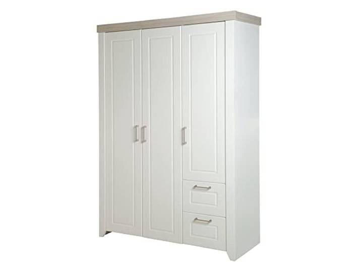 roba Kleiderschrank, Babyzimmerserie 'Felicia', Schrank 3-trg., 2 Schubladen, Landhausstil, weiß