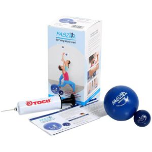 Togu Faszienball Faszio tuning ball, Set, Ø 4 cm & 10 cm, inkl. Pumpe, blau