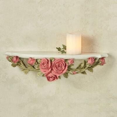 Touch of Class Pink Rose Melody Wall Shelf , Pink