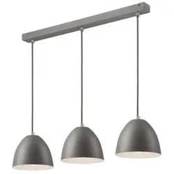 Bioledex Junges Wohnen Esstischlampe 3x E27 silber Metall mit Textil Kabel