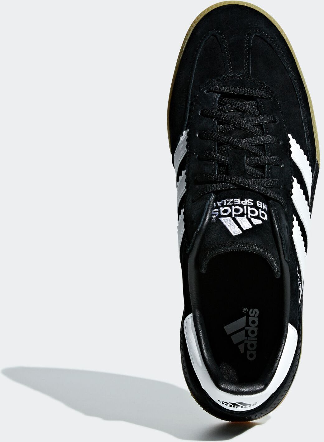 Hallenschuh ADIDAS PERFORMANCE "HANDBALL SPEZIAL", Herren, Gr. 38, schwarz-weiss (coreschwarz, coreweiß, coreschwarz), Leder, Synthetik, Schuhe Hallenschuh, chaussure de handball coreschwarz, coreweiß, coreschwarz 38