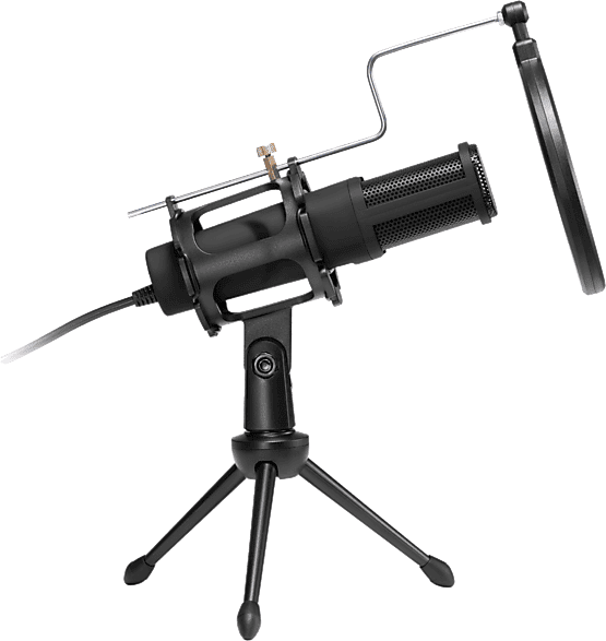Micrófono - ISY IMI-2500, USB, Con trípode, Negro
