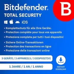 Bitdefender Total Security 1 Jahr 3 Geräte Download Code