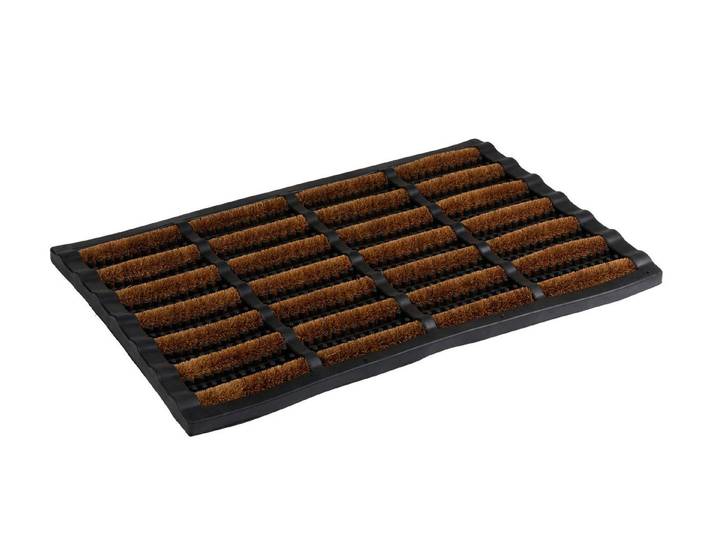 Fussmatte Arti Casa 40 cm x 60 cm , braun (schwarz), B:40cm L:60cm, Kokos, Kunststoff, Polyester, Teppiche, Fussmatte