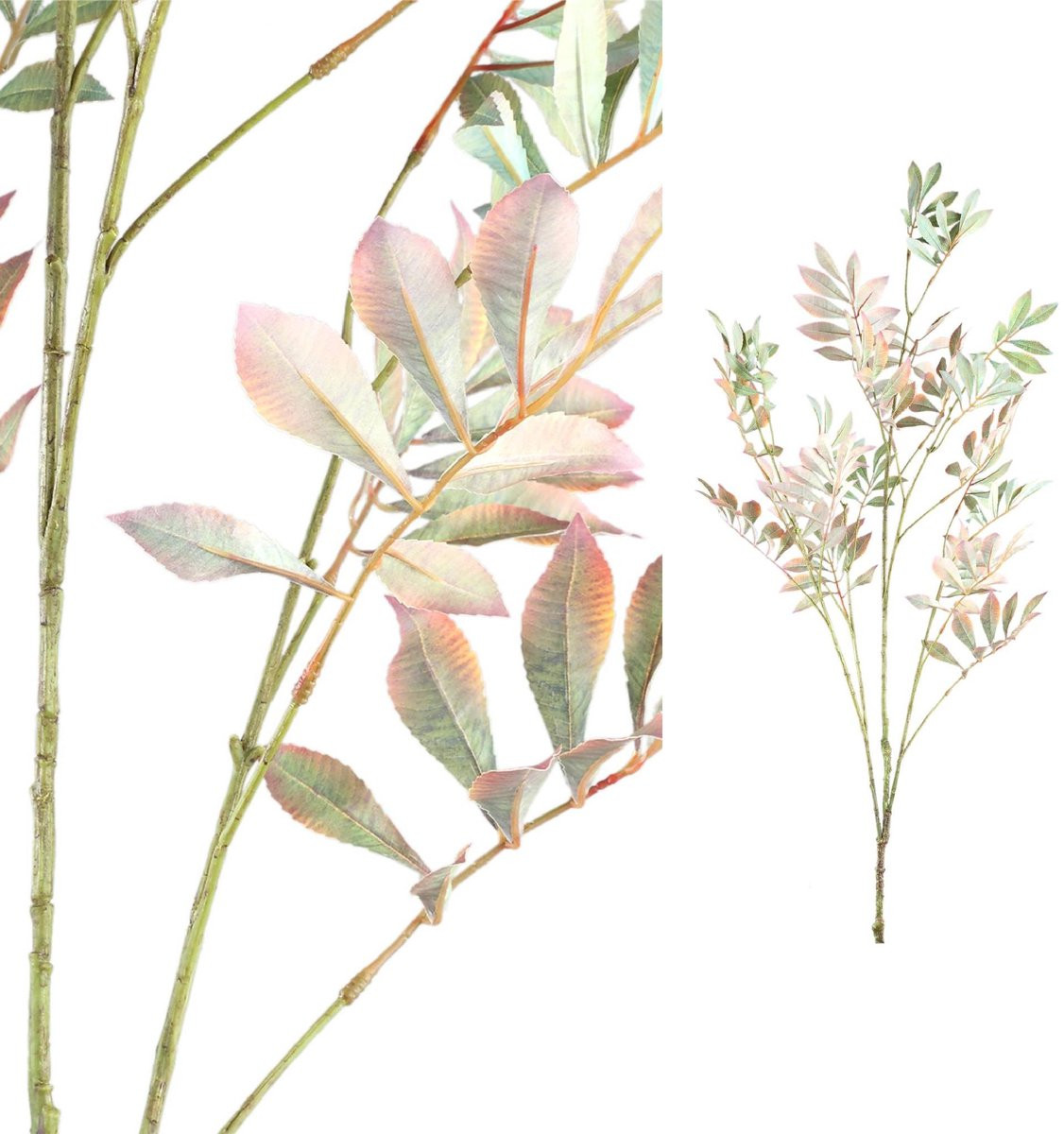 PTMD Kunsttak Leaves Groen - Polyester - B/D/H: 91 x 58 x 124 cm