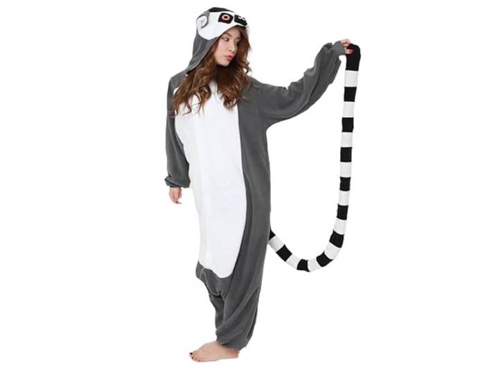Lemur Ringstaartmaki Onesie Kigurumi Verkleedkleding SAZAC Kigurumi Volwassenen & Kinderen XL (175-195+ cm)