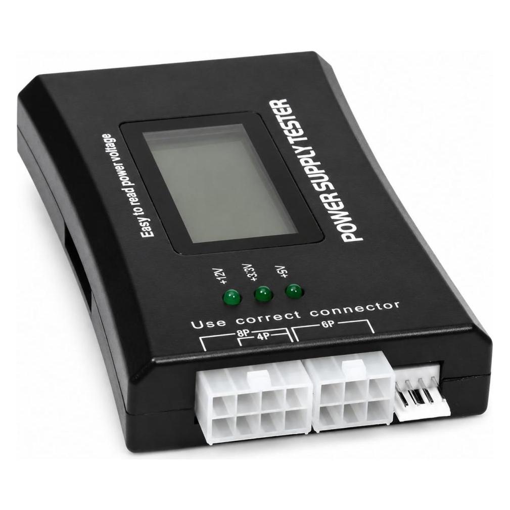 PowerGuard Digital ATX Power Supply Tester with LCD Display (20 pin ATX, 24 pin ATX, 4 pin CPU, 6 pin PCI-Express, Floppy, SATA) (00036296)