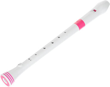 Nuvo Soprano Recorder White-Pink Weiß