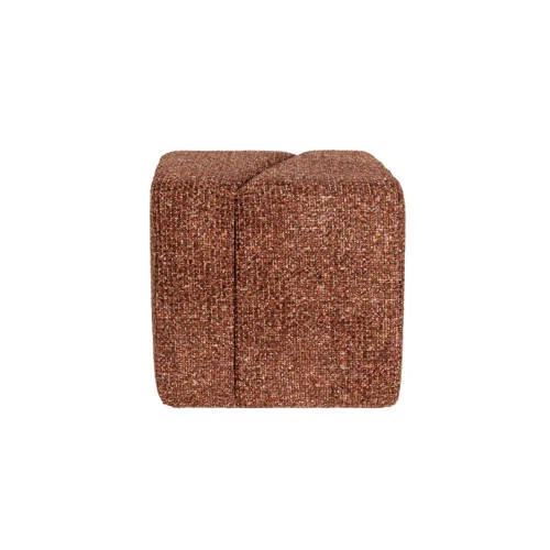 Housecraft Living rechthoekige poef Dance Terra - terracotta